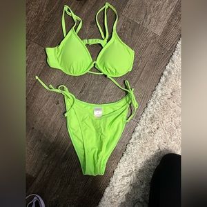 Xhilaration Neon Green Bikini Set